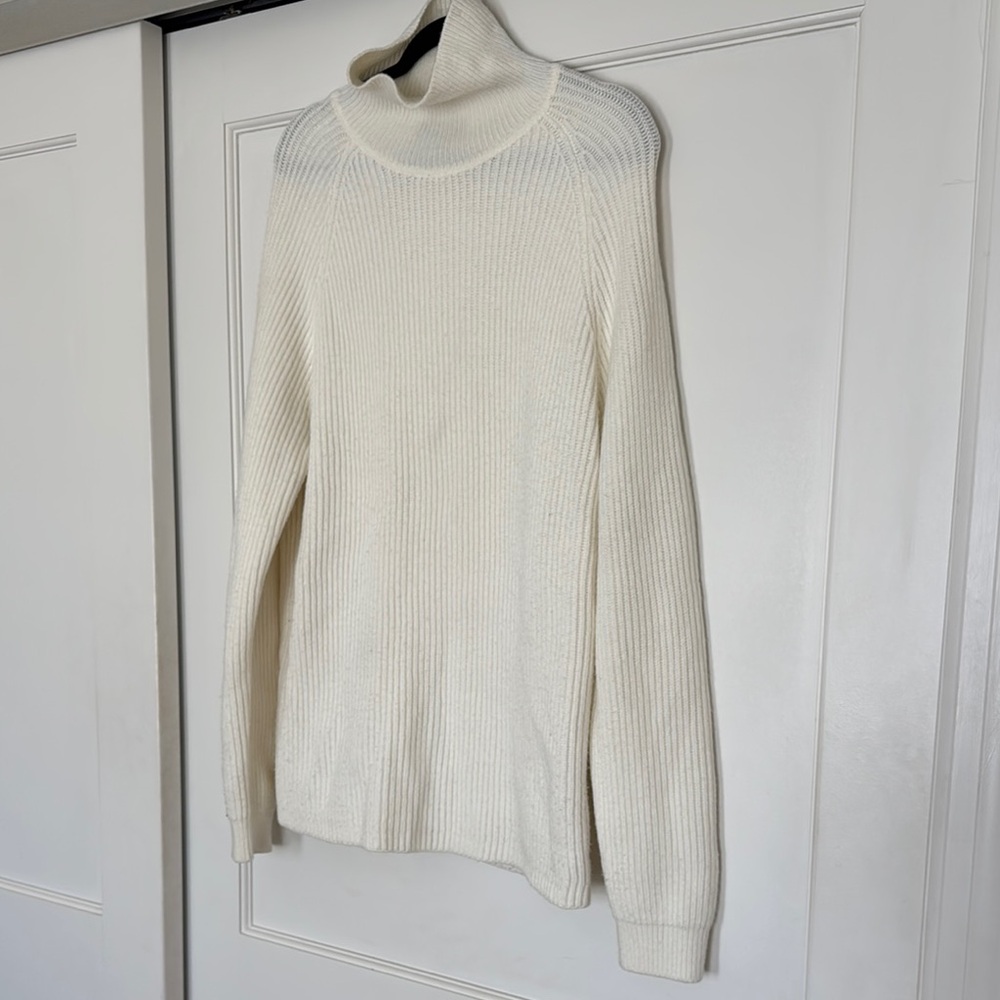 Cream Turtleneck Sweater